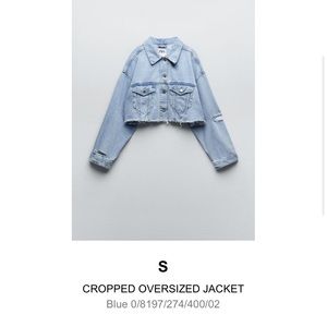 CUTE SOLD OUT cropped zara denim jacket
